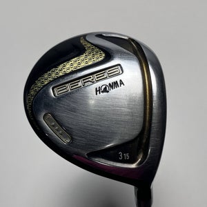 Honma Beres 07 3-Star 3 Fairway Wood 15* ARMRQ 3 Star 47g Regular RH