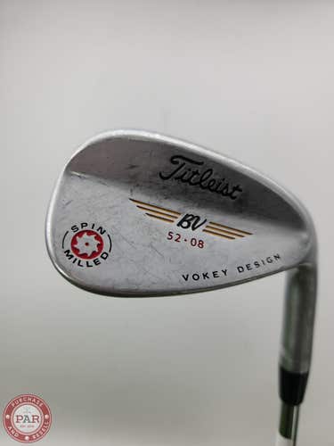 2009 TITLEIST VOKEY SPIN MILLED CHROME WEDGE 52*/8 WEDGEFLEX VOKEY STOCK 35.25"