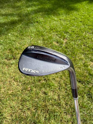 Cleveland RTX 4 Black Satin Lob Wedge 58 / 9 R300 Regular Flex 35.25" NICE