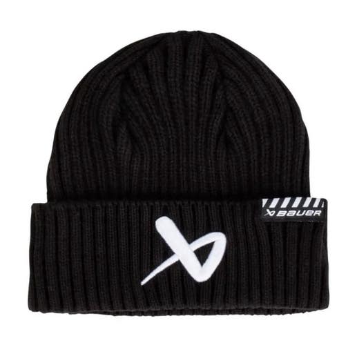 New Bauer Hockey stick Fisherman Beanie Black Winter Hat