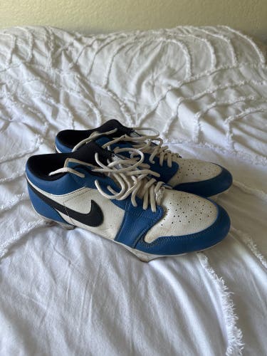 Blue Men's Size M 10.5 (W 11.5) Adult Air Jordan Cleats (Used)