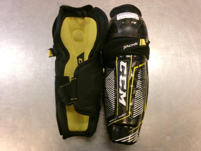 Used CCM TACKS Senior Shin Guards Black 11" 11339-S000206879