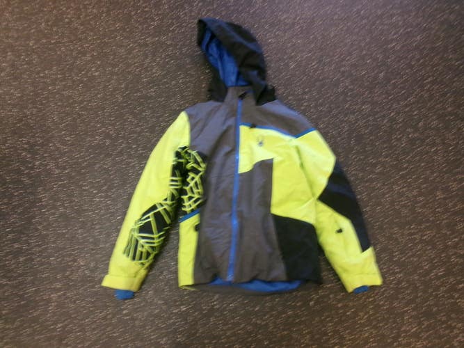 Used Spyder Outerwear Heavy Jacket Y Royal Blue And Lime Green SM 11339-S000206907