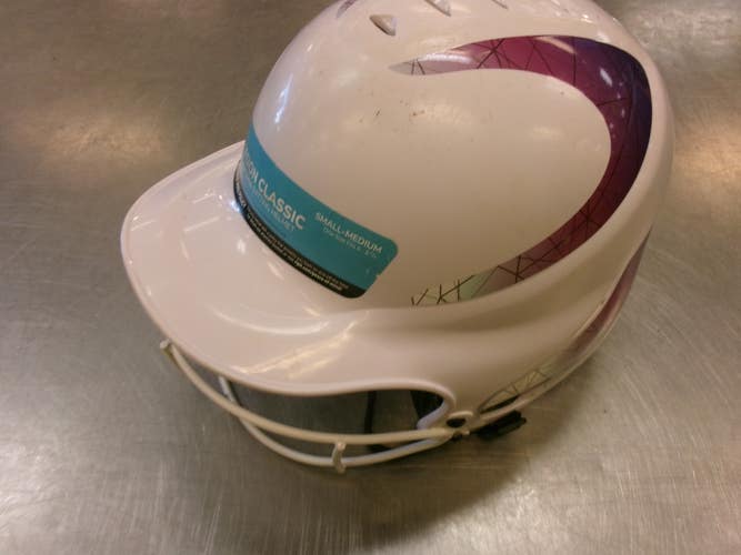 Used RIP-IT HELMET W/ MASK Batting Helmet w/Mask White S/M 11339-S000206916