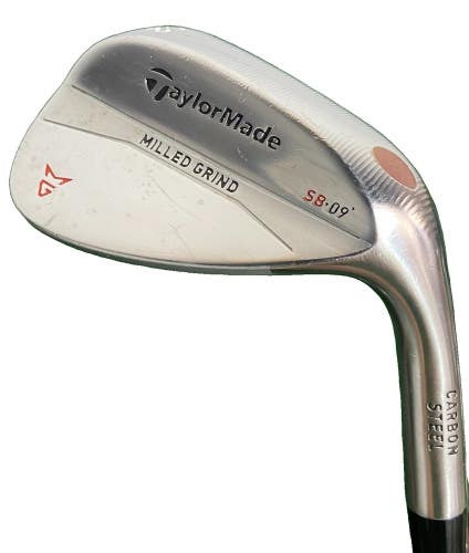 TaylorMade Milled Grind Chrome Gap Wedge 52*09 SB RH Stiff Steel 35.5" Nice Grip