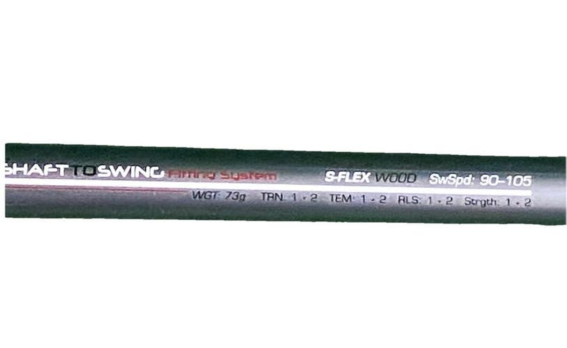 Wishon Golf Stiff Graphite Wood Shaft 45" .335 S2S White 73g 90-105 MPH