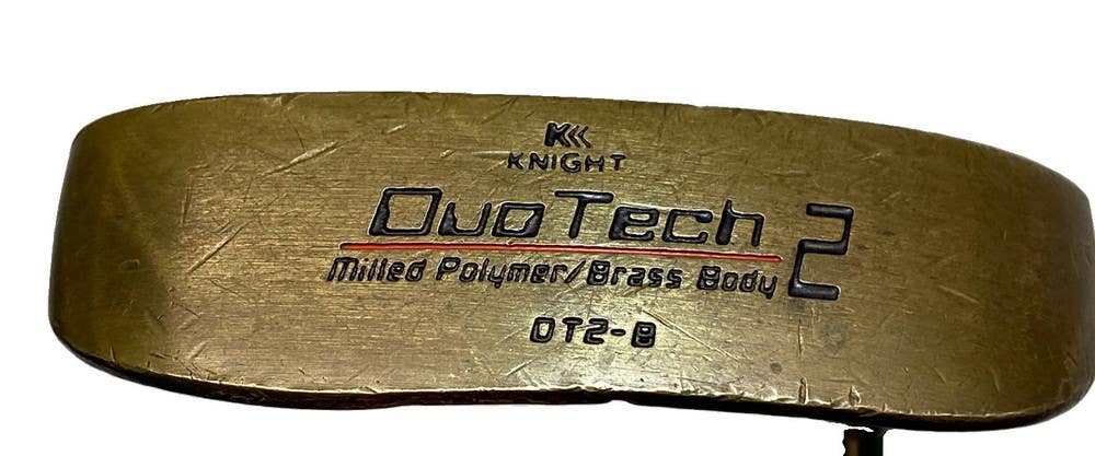 Knight Golf Duo Tech DT2-8 Insert Brass Blade Putter Steel 35" RH Good Wrap Grip