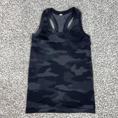 Athleta Tank Top Womens XS Black Camo Momentum Yoga Gym Workout Sport Shirt