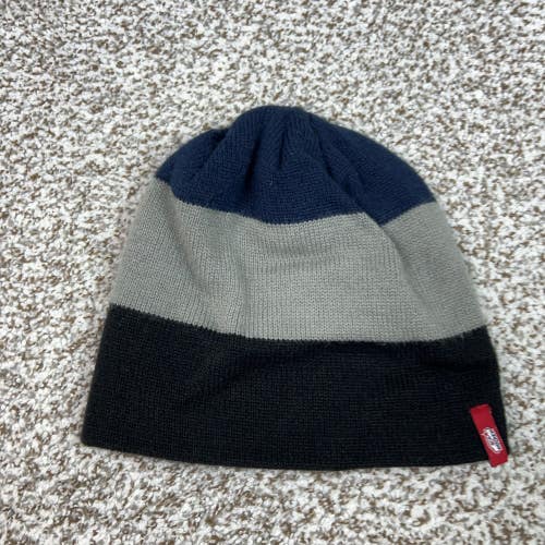 Nike Hat Beanie Mens One Size Multicolor Knit Striped USA Hockey Winter Swoosh
