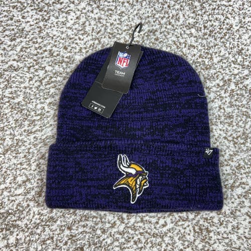 Minnesota Vikings Hat Beanie Mens One Size Purple NFL Football '47 Cuff Knit