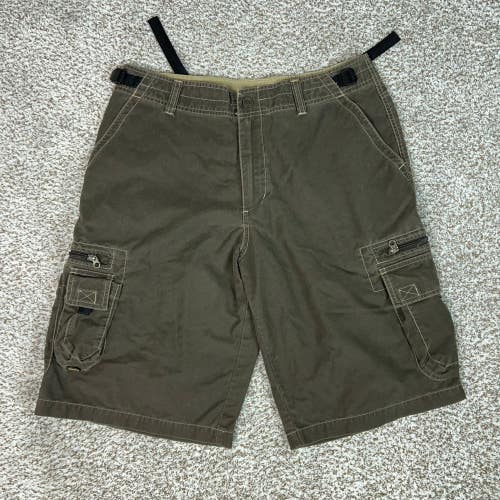 Kuhl Shorts Mens Large Brown Hiking Outdoor Utility Cargo Adjustable Gorp Logo
