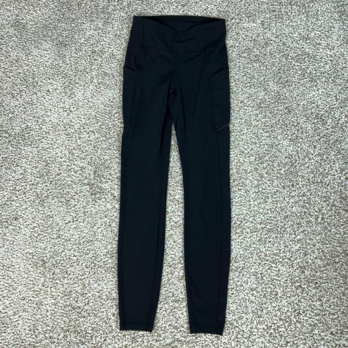 Lululemon Pants Women 2 Black Athletic Yoga Leggings Speed Up Luxstreme Gym