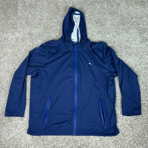 Tommy Bahama Jacket Mens XXXL Blue Rain Paradise Tech Windproof Outdoors Coat