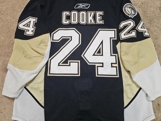 MATT COOKE 10'11 "14 Game Suspension" Penguins Photomatched Game Worn Jersey