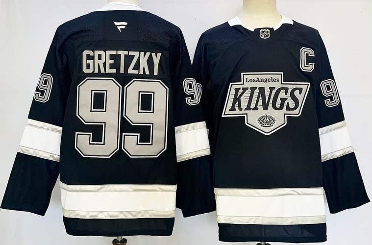 Men's Los Angeles Kings Wayne Gretzky #99 Stitched Black Jersey Ice Hockey Jersey size 52