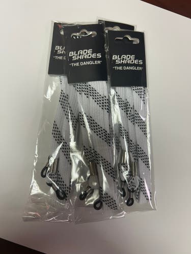 Hockey Lace eyeglass white lanyard