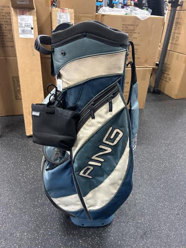 Used Ping 14-WAY CART BAG Mens Cart Bag Sky Blue 11337-S000498236