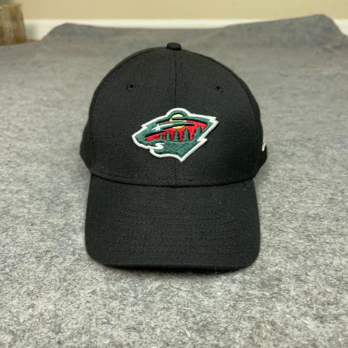 Minnesota Wild Mens Hat 7 5/8 Fitted Black New Era Wool Hockey Cap NHL Sports