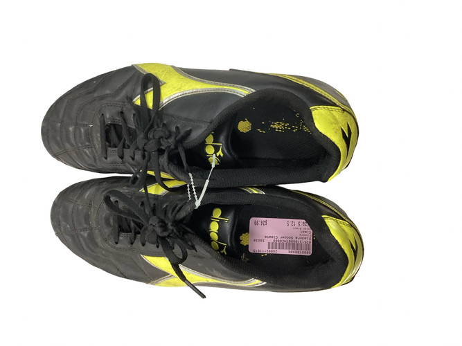 Used Diadora Soccer Cleats Black Senior 12.5 11613-S000190906