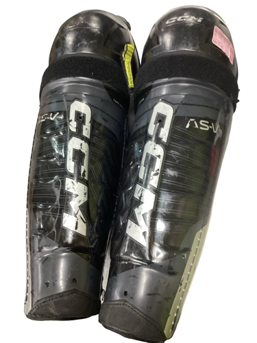 Used CCM TACKS AS-V Senior Shin Guards Black 17" 11613-S000190900