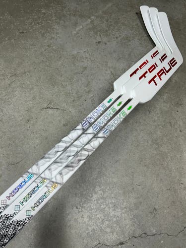 3 PACK True HZRDUS Smoke Regular Goalie Stick 26” Paddle NHL Pro Stock (New)