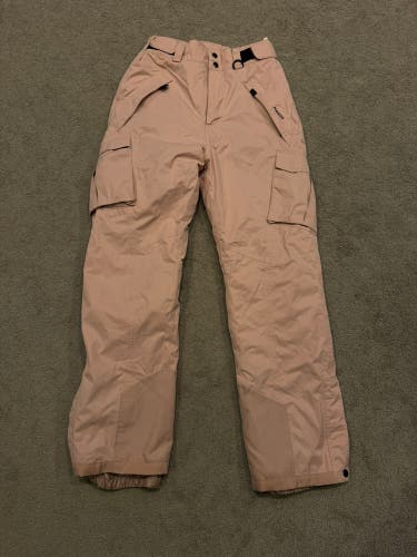 Khaki colored snowboarding pants