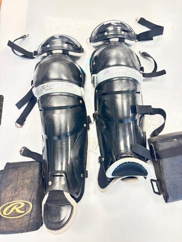 Used Easton JEN SCHRO Catchers Leg Guards Black Adult 11860-S000316630