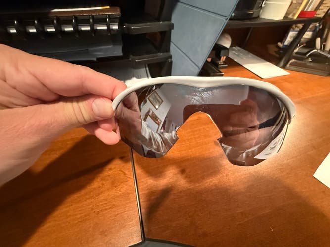 White Oakley M2 Frame and non-polarized lense (Used)