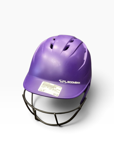 Used BoomBah BATTING HELMET Batting Helmet w/Mask Purple SM 11846-S000111143