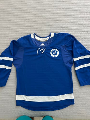 Size 48 (Medium) Adidas Custom Blank Hockey Jersey Toronto Maple Leafs/ Tampa Bay Color (New)