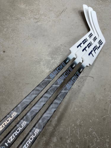 3 PACK True HZRDUS Smoke Regular Goalie Stick 24.5 Paddle (New) NHL Pro Stock