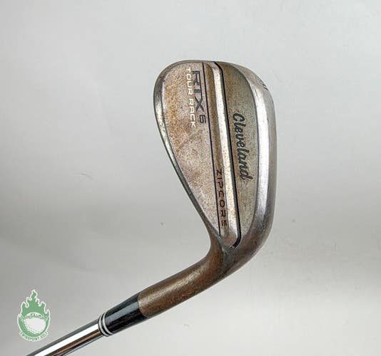 RH Cleveland RTX-6 ZipCore Tour Rack Raw Mid Wedge 52*-10 X Stiff Golf Club