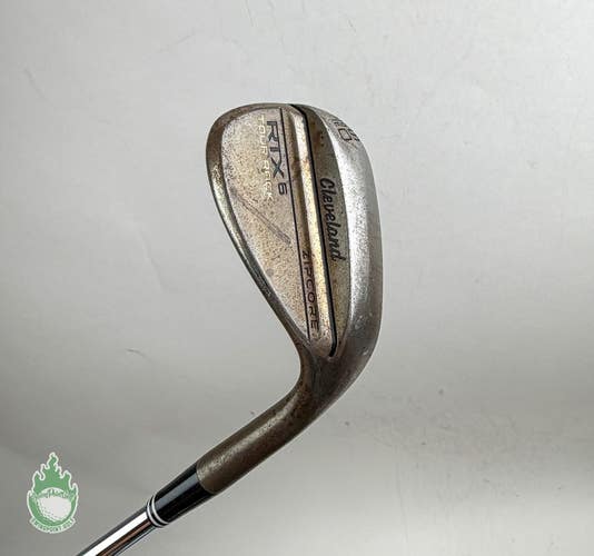 RH Cleveland RTX-6 ZipCore Tour Rack Raw Low Wedge 60*-06 Stiff Golf Club