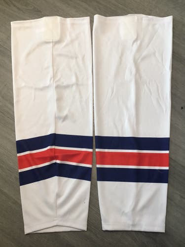 White NTDP Senior Large Game Socks Pro Stock (New)