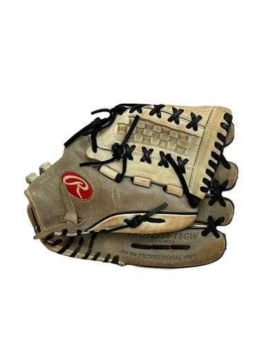 Used Rawlings PRO125SB-18GW RH Throw Fastpitch Gloves Grey 12 1/2" 11692-S000157946