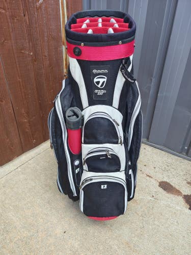 Taylormade Catalina 3.0 14 Way Cart Bag Black/Red/White w Putter Well