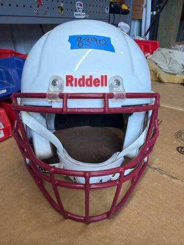 USED RIDDELL SPEED ICON ADULT HELMET - MEDIUM - WHITE METALLIC