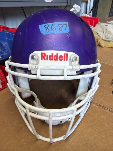 USED RIDDELL SPEED ICON ADULT HELMET - LARGE - FLAT METALLIC PURPLE