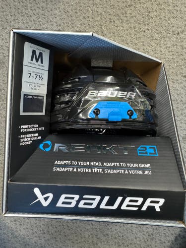 Medium Bauer RE-AKT 3D Helmet (New) Black