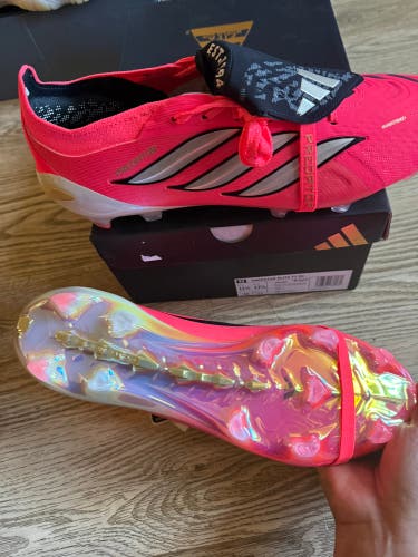 Pink Men's Size M 11.5 (W 12.5) Adidas Predator Elite FG Cleats (New)