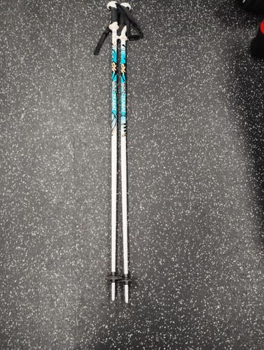 Used K2 NINE 2KARAT Womens DH Ski Pole White/Black/Royal 120 cm / 48 in 11849-S000044864