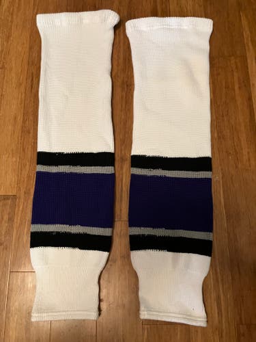 White Senior Large CCM Socks (Used)