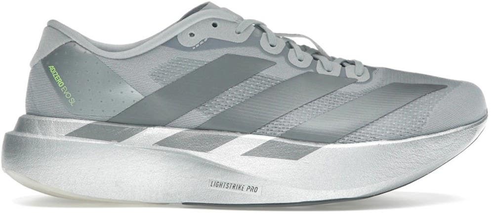 Size 7 - adidas Adizero Evo SL Silver Metallic mens JR3419
