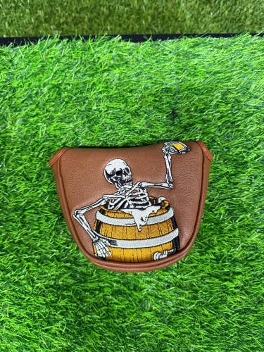 Drunk Skelton Mallet Putter Head Cover