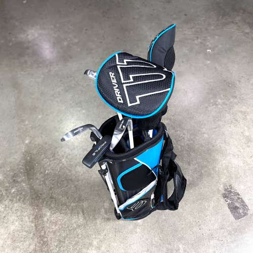 LEFTY Wilson Profile JGi Club Set DR 4H Long & Short PW Putter Junior LH HC +Bag