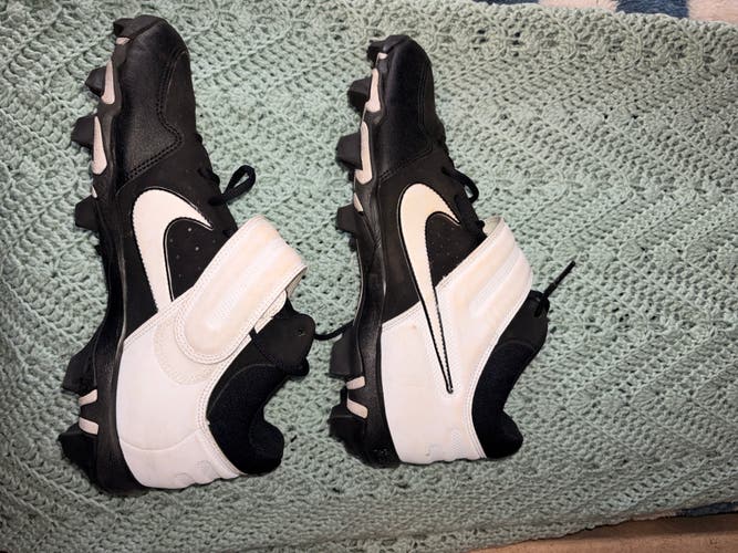 Nike Baseball Cleats Black/White Men’s Size 12 – Worn Once