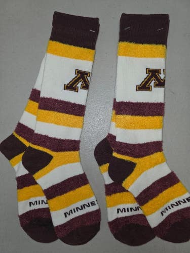 ST5 Mens NCAA MINNESOTA GOLDEN GOPHERS Crew Socks Lot of 2 Pair MEDIUM New