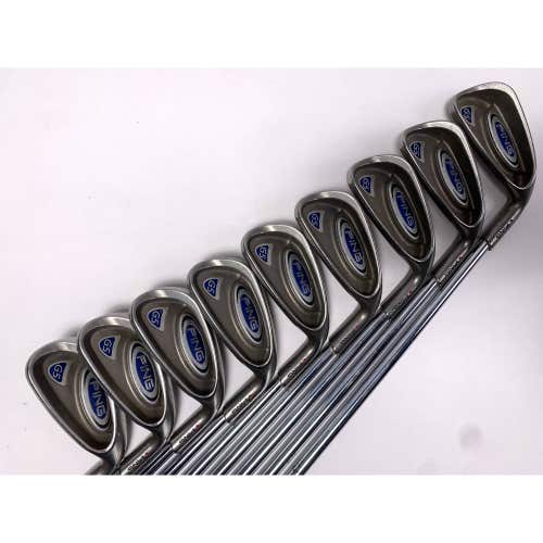 Ping G5 Iron Set 4-PW+GW+SW Red Dot 1* Flat Stiff Steel Mens RH +1/2''