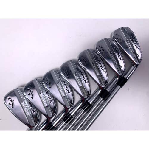 Callaway Apex Pro 21 Iron Set 4-PW KBS Tour C-Taper 120g Stiff Steel Mens RH