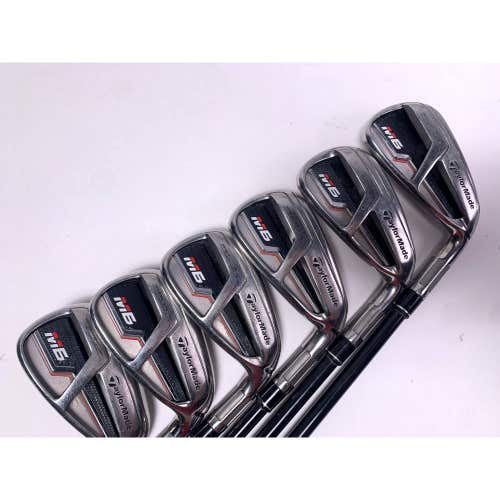 TaylorMade M6 Iron Set 5-PW Fujikura Atmos Red 6R Regular RH Midsize Grips +1''